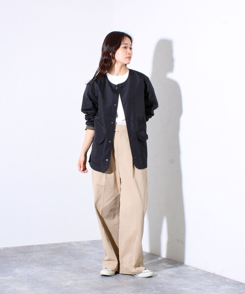 「TAION」 ジャケット L ブラック メンズ_画像4