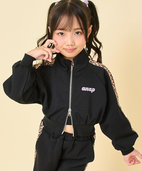 ANAP kids（アナップキッズ） ブルゾン アウター ヒョウ柄ライン
