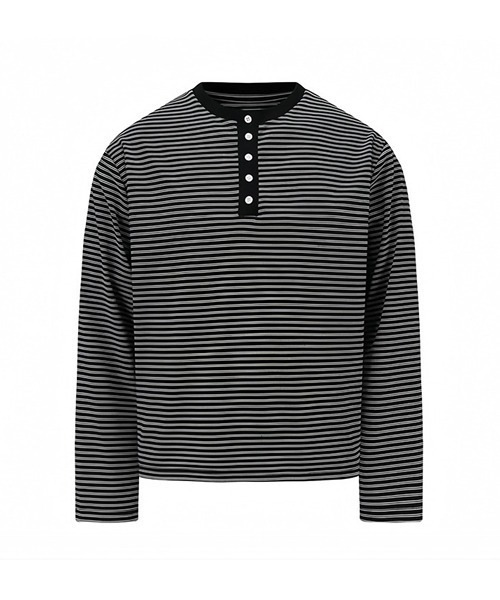Ressaca（レサーカ） ヘンリーネック tシャツ ボーダー柄ヘンリー