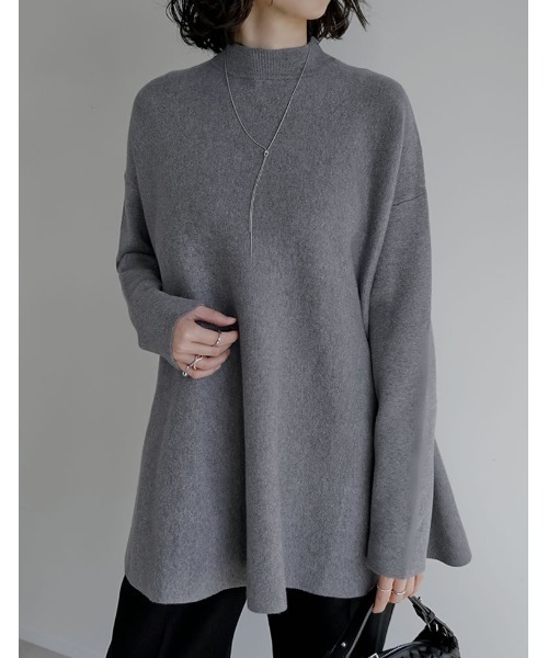 「Re:EDIT」 長袖ニット MEDIUM グレー レディース_画像9