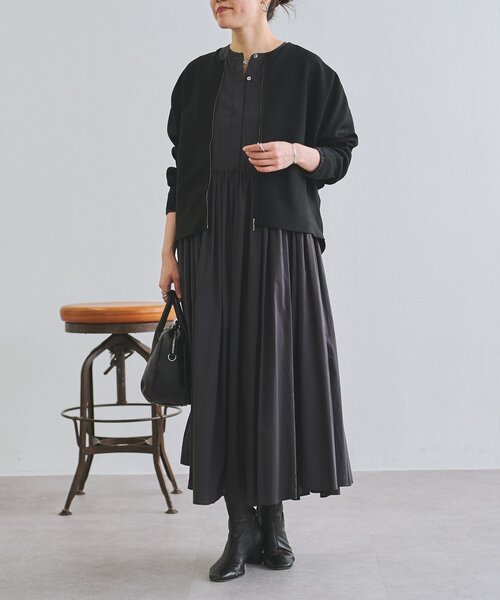 「BEARDSLEY」 長袖ワンピース 0 グリーン レディースの画像