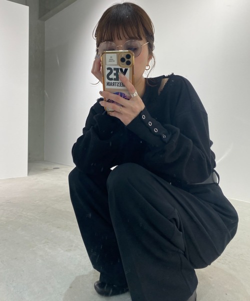 「ISOOK」 長袖カットソー FREE アイボリー レディース_画像6