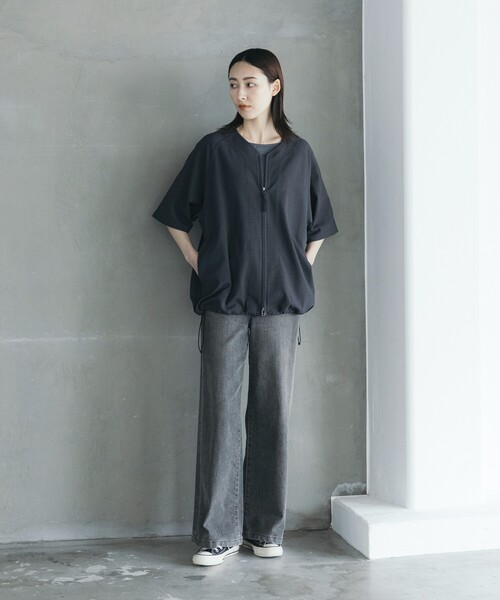 「FREAK'S STORE」 半袖シャツ SMALL チャコールグレー メンズ_画像3