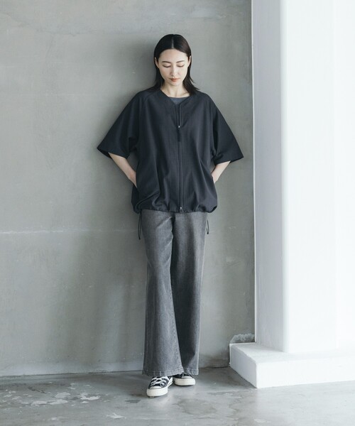 「FREAK'S STORE」 半袖シャツ SMALL チャコールグレー メンズ_画像4