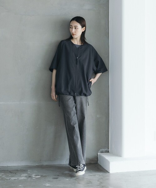 「FREAK'S STORE」 半袖シャツ SMALL チャコールグレー メンズ_画像5