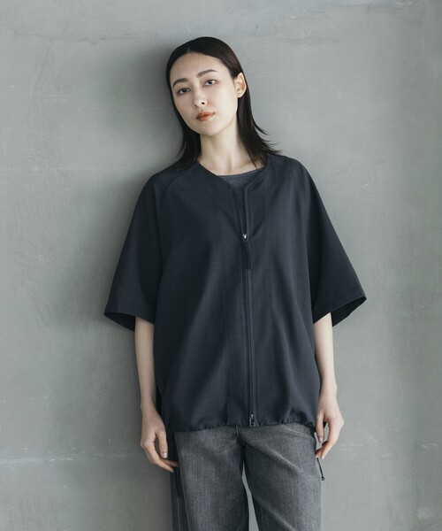「FREAK'S STORE」 半袖シャツ SMALL チャコールグレー メンズ_画像6