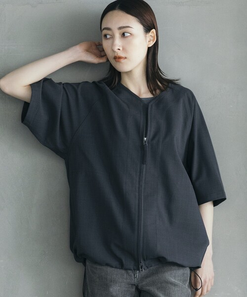 「FREAK'S STORE」 半袖シャツ SMALL チャコールグレー メンズ_画像8