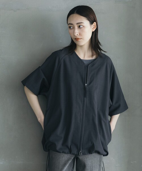 「FREAK'S STORE」 半袖シャツ SMALL チャコールグレー メンズ_画像9