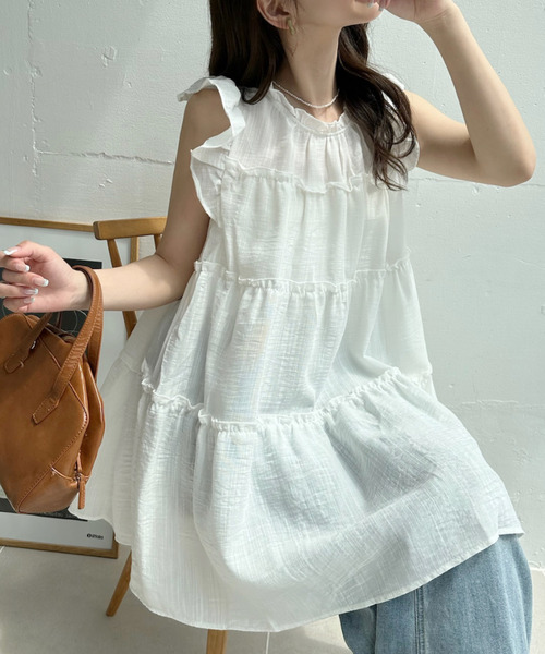 Ada. ワンピース 肩フリル ティアード ミニワンピ : ZOZOTOWN Yahoo!店