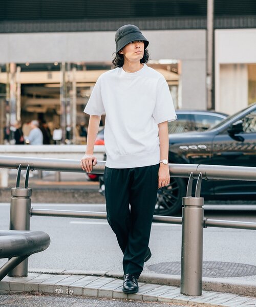 「LOOPWHEELER」 半袖Tシャツ MEDIUM ブラック系その他 メンズ_画像4