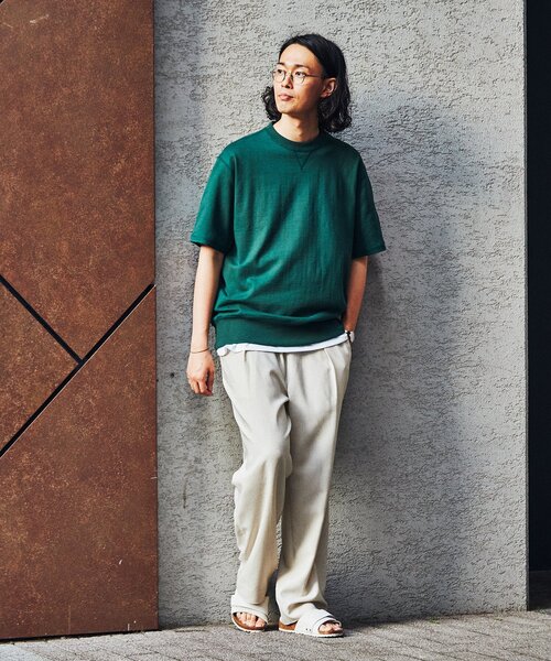 「LOOPWHEELER」 半袖Tシャツ MEDIUM ブラック系その他 メンズ_画像5