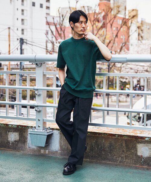 「LOOPWHEELER」 半袖Tシャツ MEDIUM ブラック系その他 メンズ_画像6