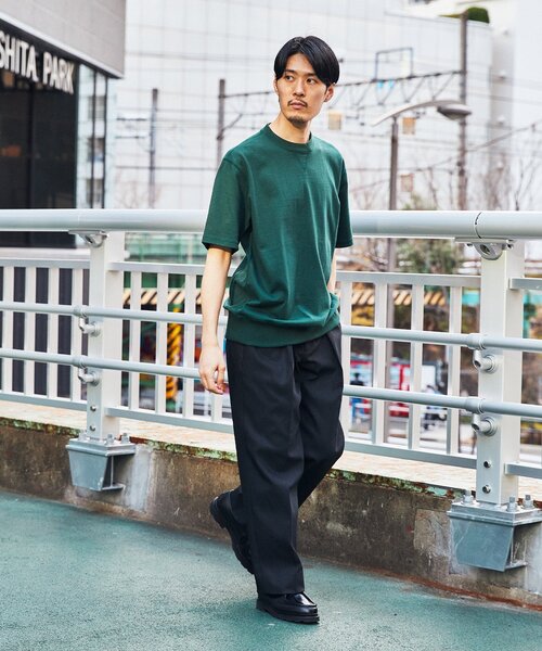 「LOOPWHEELER」 半袖Tシャツ MEDIUM ブラック系その他 メンズ_画像7