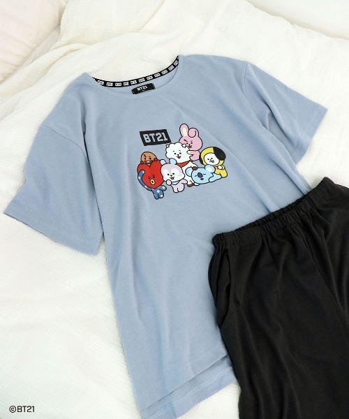 BT21 パジャマ ルームウェア 「BT21」半袖 ルームウェア パジャマ 天竺