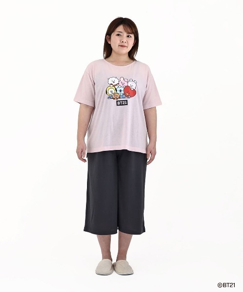 TATA BT21 パジャマ　Tシャツ　Hunt BT21 パジャマ ルームウェア 「BT21」半袖 ルームウェア パジャマ 天竺