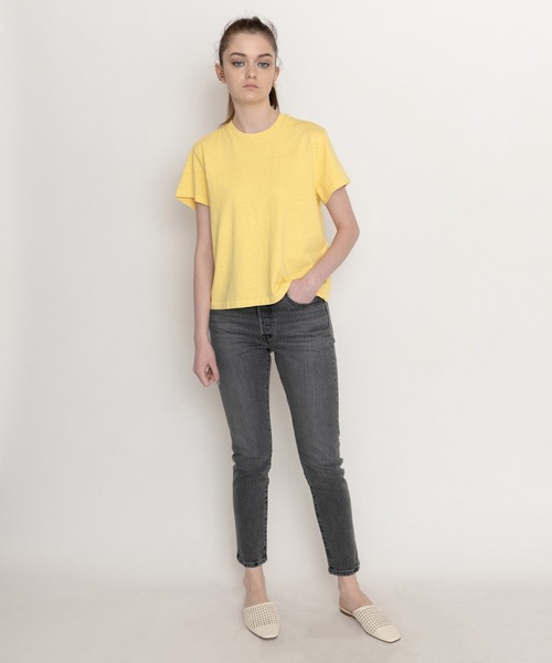 「501」 スキニーデニムパンツ 24inch ブラック レディース_画像4