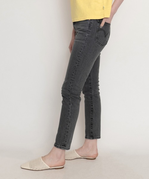 「501」 スキニーデニムパンツ 24inch ブラック レディース_画像7