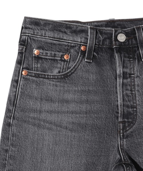 「501」 スキニーデニムパンツ 24inch ブラック レディース_画像8