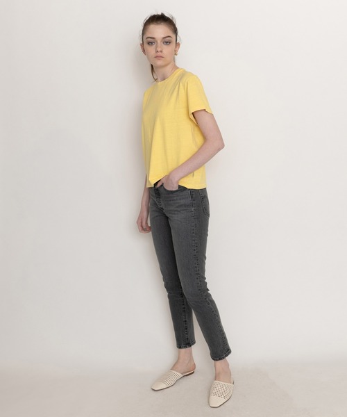 「501」 スキニーデニムパンツ 24inch ブラック レディース_画像9