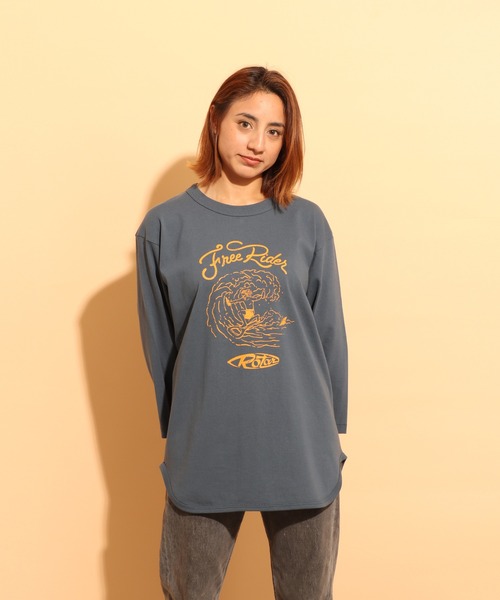 「ROTAR」 長袖Tシャツ MEDIUM ヘザーグレー メンズ_画像3