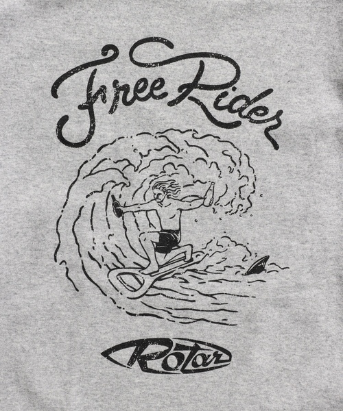 「ROTAR」 長袖Tシャツ MEDIUM ヘザーグレー メンズ_画像8