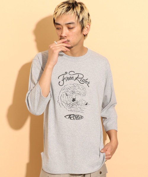 「ROTAR」 長袖Tシャツ MEDIUM ヘザーグレー メンズ_画像9