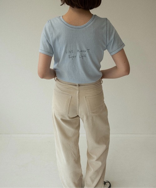 lawgy（ラウジー） tシャツ contrast stitch logo t / コントラスト 