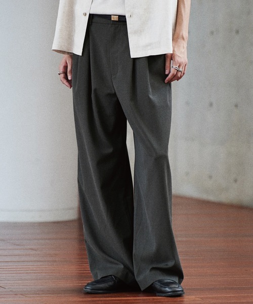 シ*ー様 ブラック【新作新品】WYM ARC CURVED AMUNDSEN S WYM LIDNM スラックス ARC CURVED AMUNDSEN SLACKS メンズ レディース