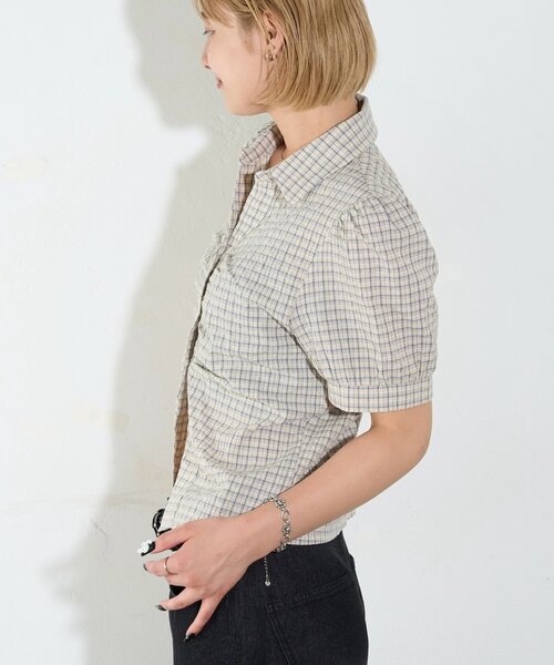 「WHO'S WHO gallery」 半袖シャツ FREE アイボリー レディース_画像8