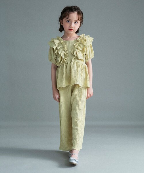 「branshes」 「KIDS」セットアップ 130 グレイッシュベージュ キッズ_画像2