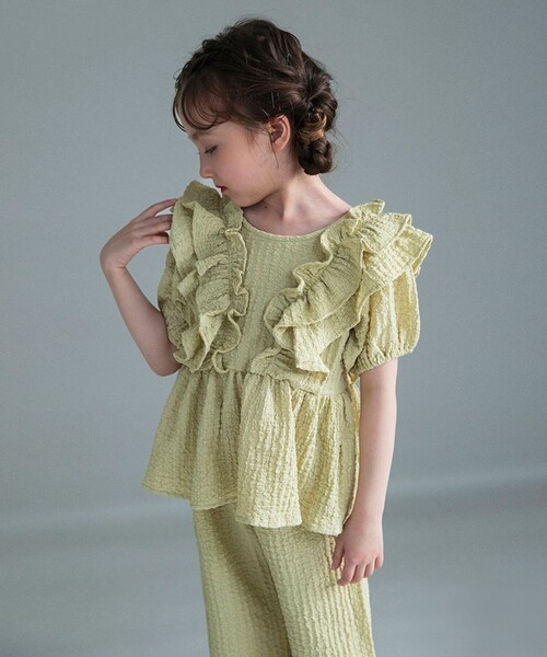 「branshes」 「KIDS」セットアップ 130 グレイッシュベージュ キッズ_画像3