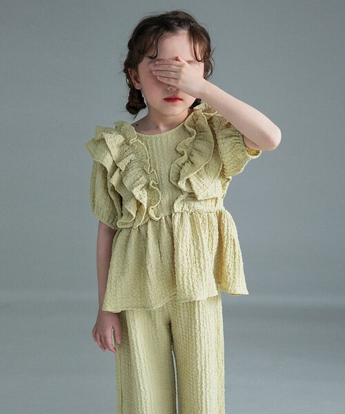 「branshes」 「KIDS」セットアップ 130 グレイッシュベージュ キッズ_画像4