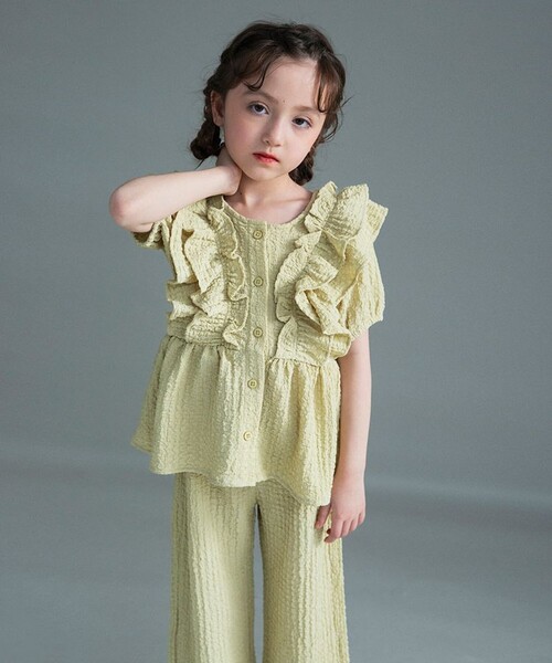 「branshes」 「KIDS」セットアップ 130 グレイッシュベージュ キッズ_画像8