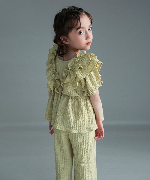 「branshes」 「KIDS」セットアップ 130 グレイッシュベージュ キッズ_画像9