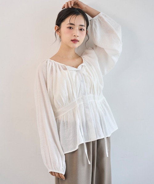 mil（ミル） 長袖ブラウス ONESIZE オフホワイト レディース 