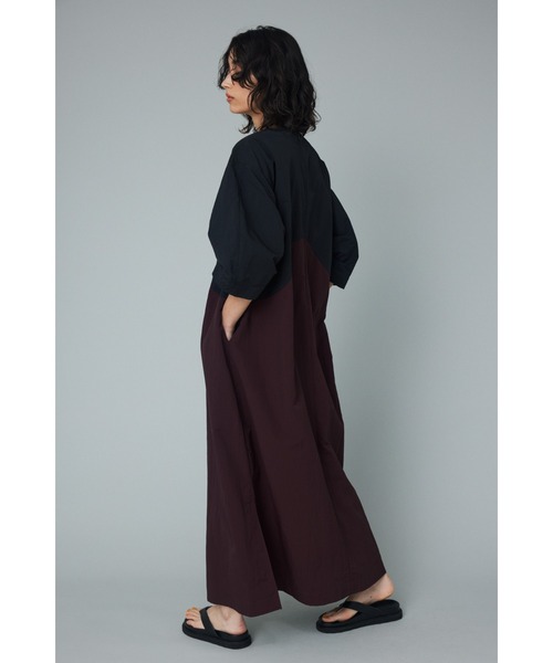 「HeRIN.CYE」 7分袖ワンピース FREE ブラウン レディース_画像5