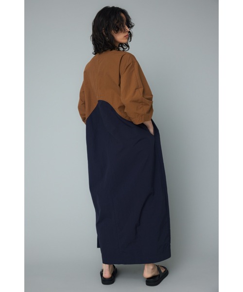 「HeRIN.CYE」 7分袖ワンピース FREE ブラウン レディース_画像6