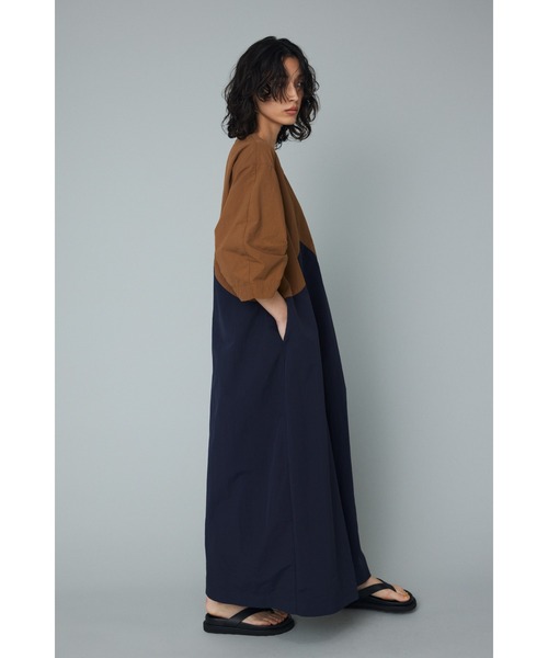 「HeRIN.CYE」 7分袖ワンピース FREE ブラウン レディース_画像8