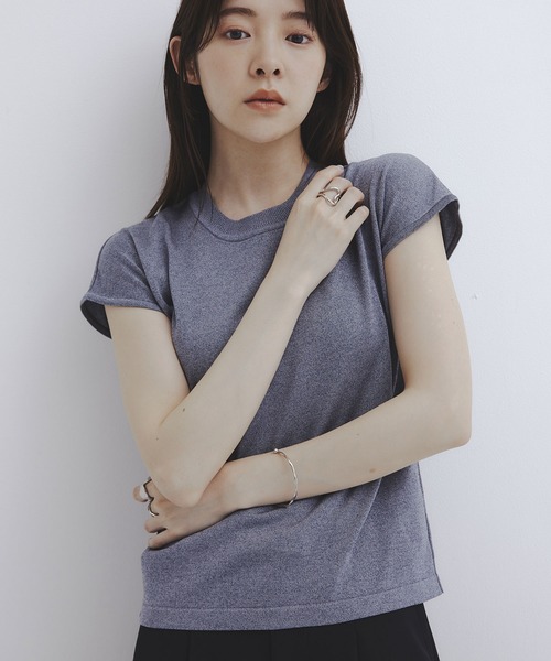 ニット セーター 「新定番｜大人気」パレスフレンチニット｜夏服/半袖/オフィスカジュアル/ウォッシャブル/接触冷感/吸湿/防シワ/フレンチスリーブ | UNITED TOKYO | 04