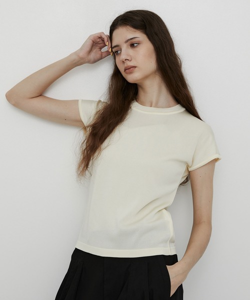 ニット セーター 「新定番｜大人気」パレスフレンチニット｜夏服/半袖/オフィスカジュアル/ウォッシャブル/接触冷感/吸湿/防シワ/フレンチスリーブ | UNITED TOKYO | 15