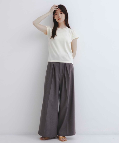 ニット セーター 「新定番｜大人気」パレスフレンチニット｜夏服/半袖/オフィスカジュアル/ウォッシャブル/接触冷感/吸湿/防シワ/フレンチスリーブ | UNITED TOKYO | 16