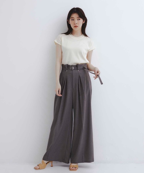 ニット セーター 「新定番｜大人気」パレスフレンチニット｜夏服/半袖/オフィスカジュアル/ウォッシャブル/接触冷感/吸湿/防シワ/フレンチスリーブ | UNITED TOKYO | 17