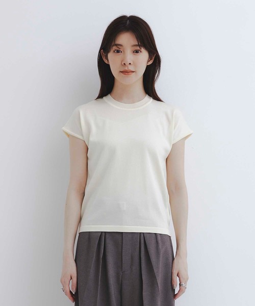 ニット セーター 「新定番｜大人気」パレスフレンチニット｜夏服/半袖/オフィスカジュアル/ウォッシャブル/接触冷感/吸湿/防シワ/フレンチスリーブ | UNITED TOKYO | 20