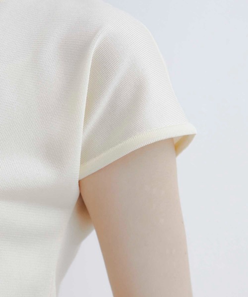 ニット セーター 「新定番｜大人気」パレスフレンチニット｜夏服/半袖/オフィスカジュアル/ウォッシャブル/接触冷感/吸湿/防シワ/フレンチスリーブ | UNITED TOKYO | 24