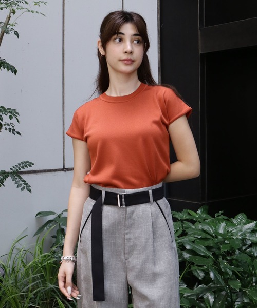 ニット セーター 「新定番｜大人気」パレスフレンチニット｜夏服/半袖/オフィスカジュアル/ウォッシャブル/接触冷感/吸湿/防シワ/フレンチスリーブ | UNITED TOKYO | 12