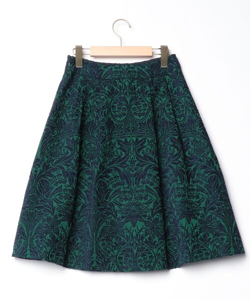 「MACKINTOSH LONDON」 花柄フレアスカート 38 ネイビー レディース_画像2
