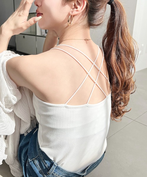 moment+ キャミソール 「累計販売枚数5万枚突破！」カップ付きバック