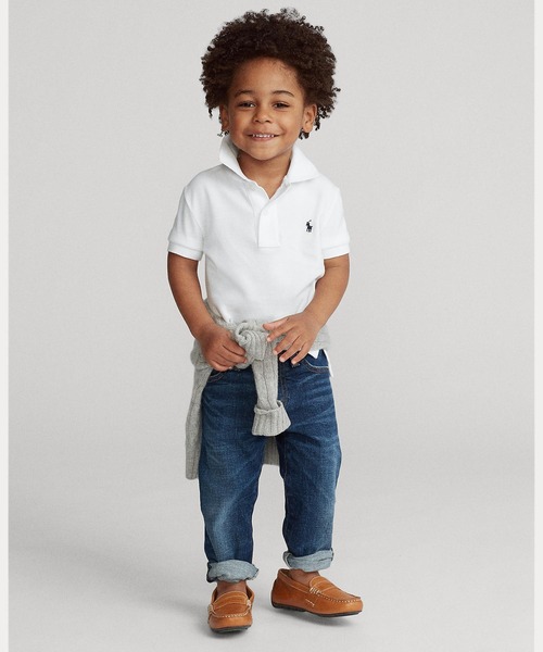 ポロシャツ  コットン メッシュ ポロシャツ キッズ 子供服 男の子の画像
