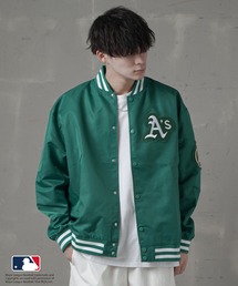 ジャケット スタジャン 【MLB/メジャーリーグベースボール】チームロゴ