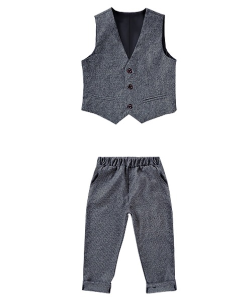 DAY CLOSET セットアップ キッズ セットアップ長袖ジャケット+ベスト+